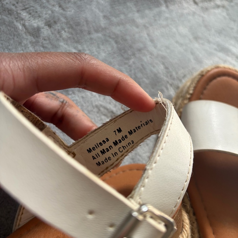 Melissa White Espadrille Sandals - Picture 9 of 9
